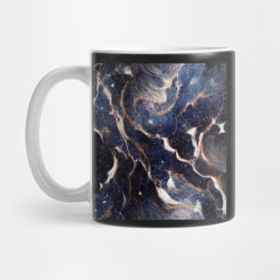 Blue gold marble pattern Mug